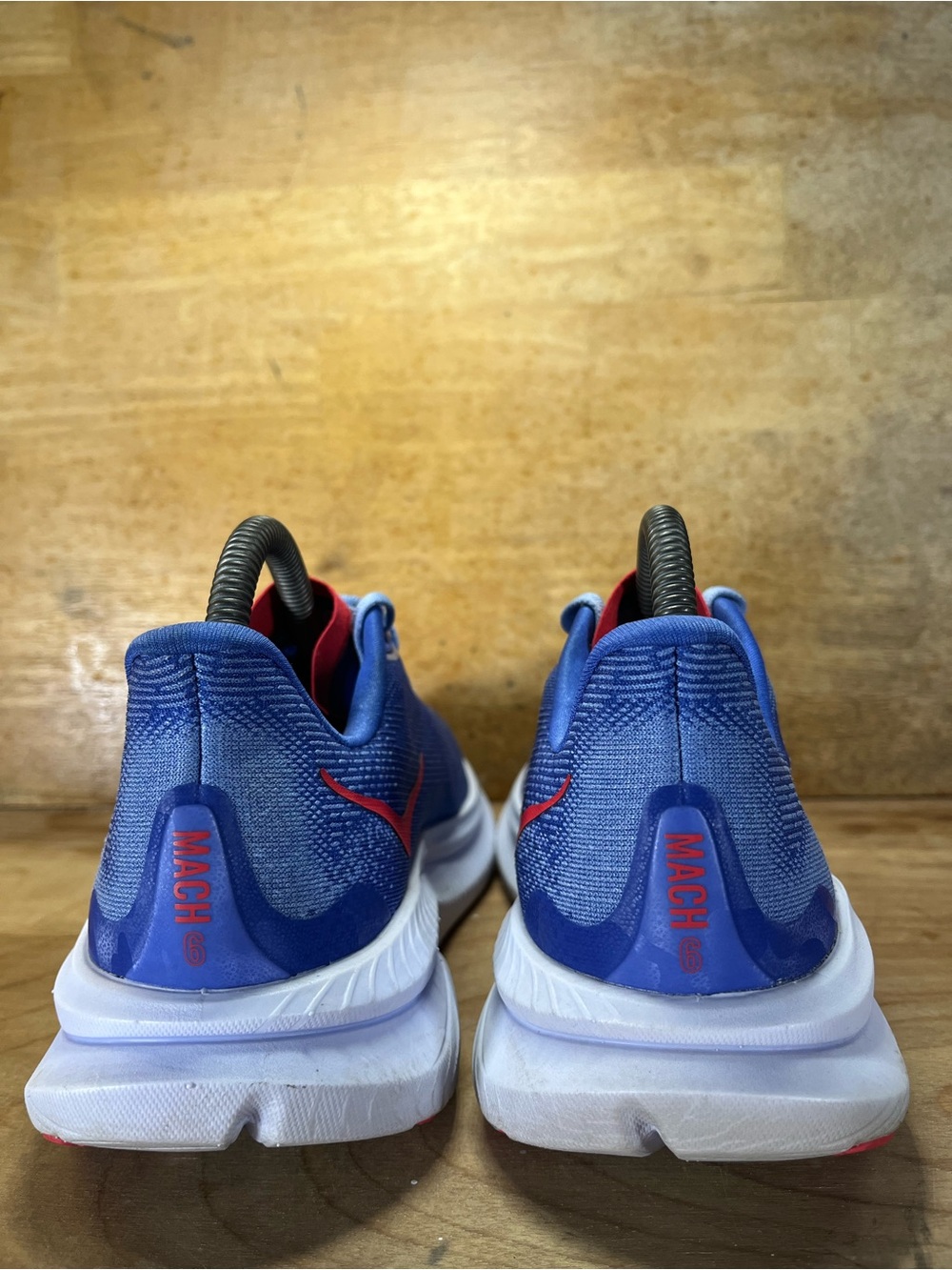 Hoka One One Mach 6 Womens Size 7.5 Running Shoes Sneakers Red White Blue - Picture 5 of 12
